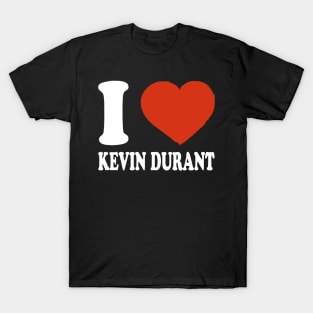 Graphic I Love Durant Personalized Name Sports T-Shirt